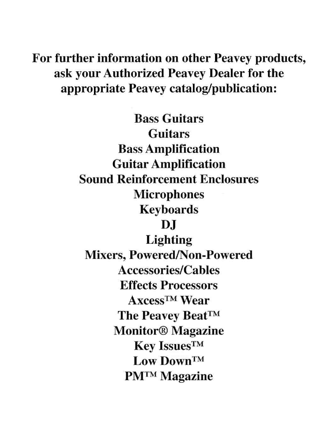 Peavey 1662 manual 