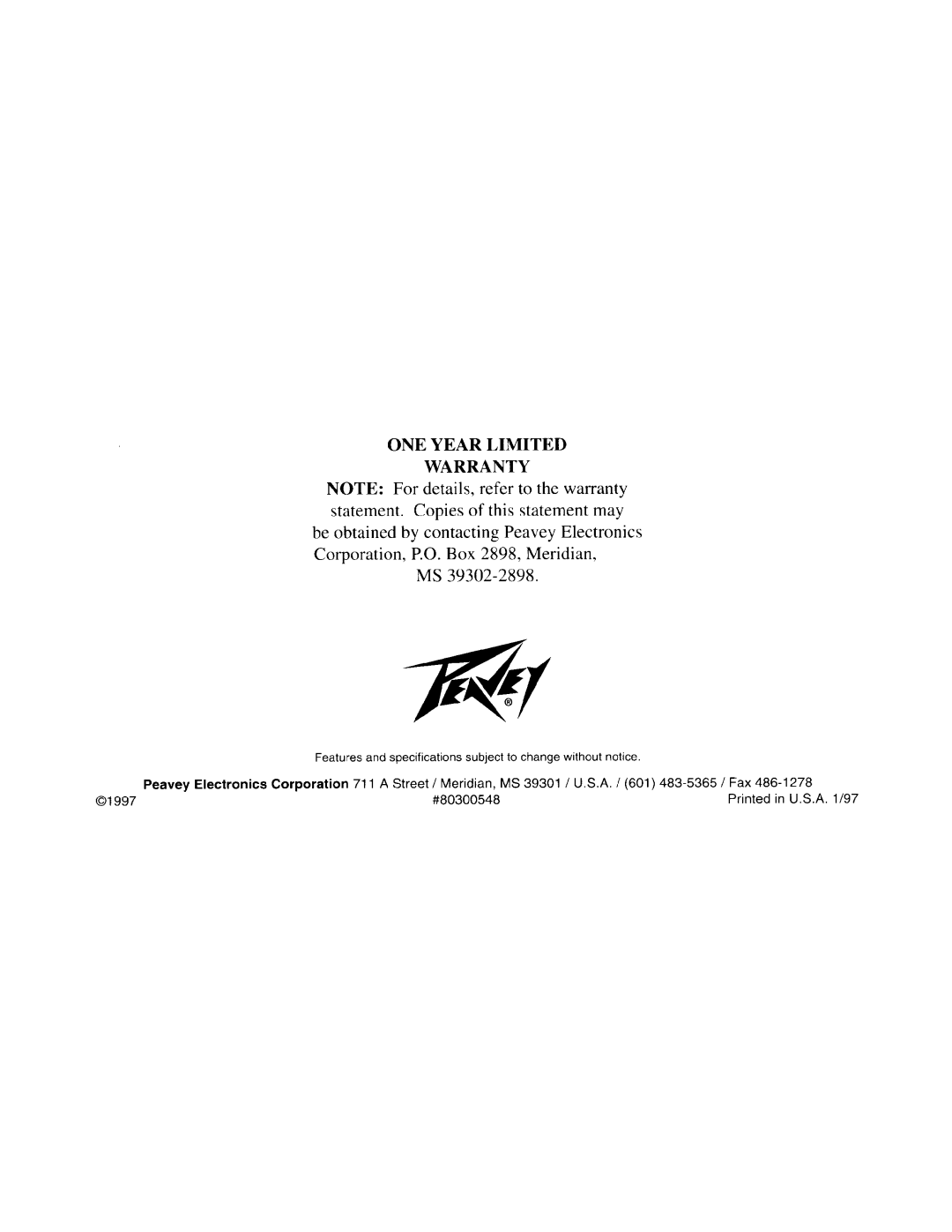 Peavey 210 TXR manual 