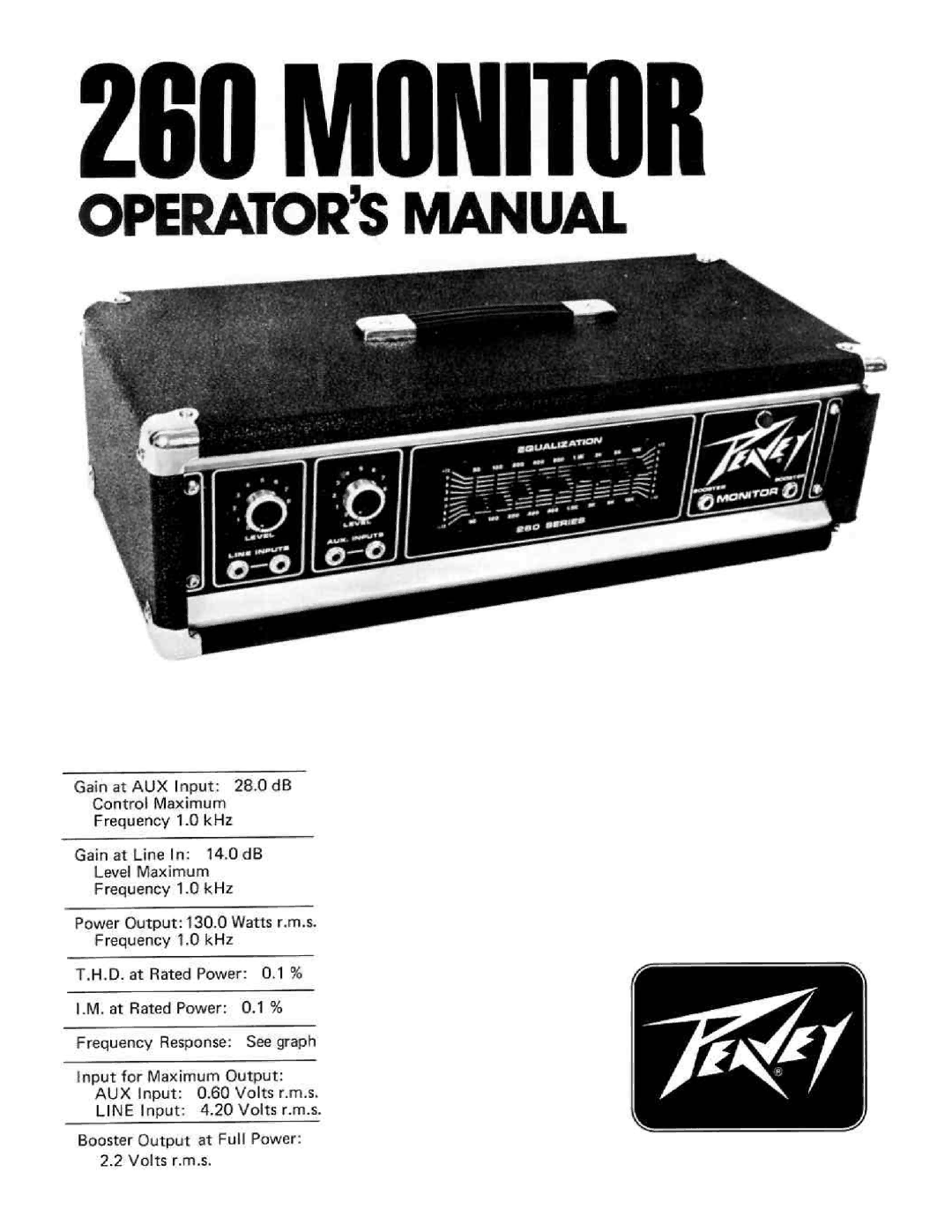 Peavey 260 manual 