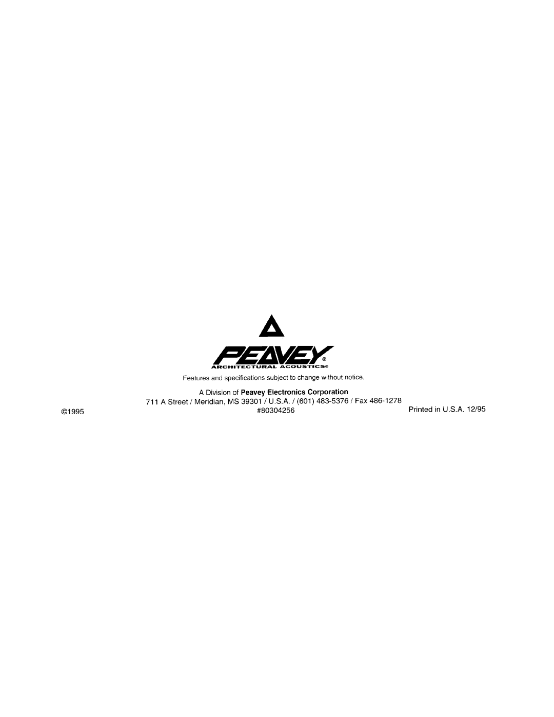 Peavey 2652 manual 