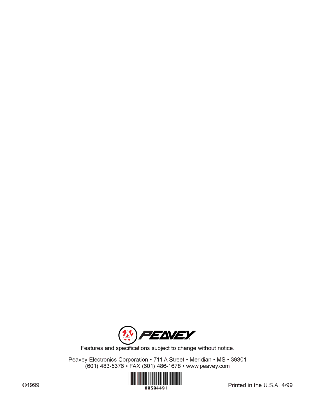 Peavey 3D Mix Pro manual 80304491 