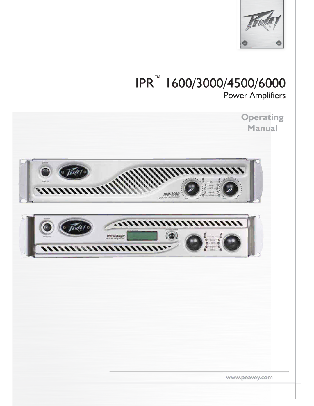 Peavey manual IPR 1600/3000/4500/6000 