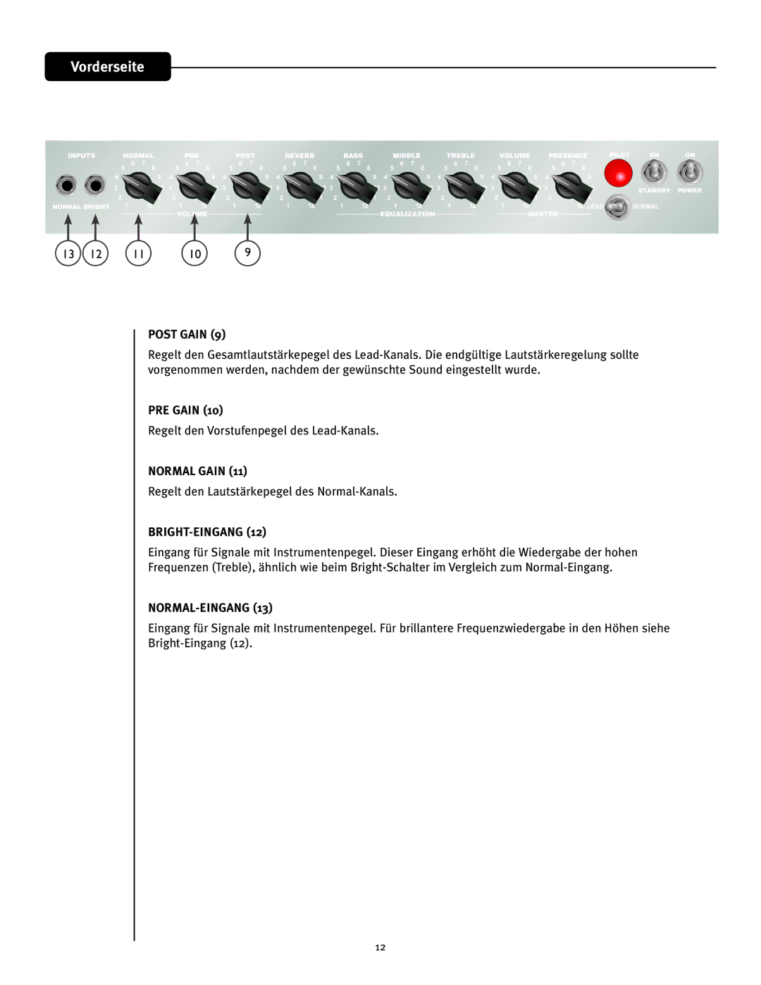 Peavey 50 212, 50 410 manual Bright-Eingang, Normal-Eingang 