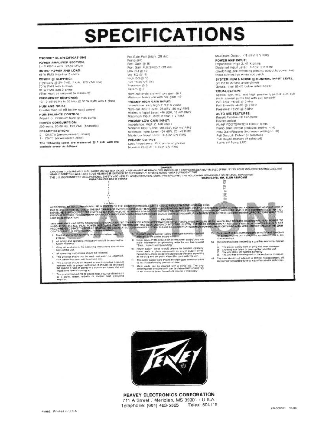 Peavey 65 manual 
