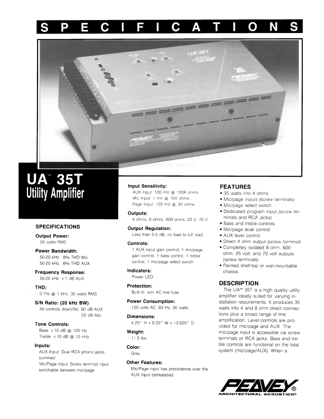 Peavey 650-004 manual 