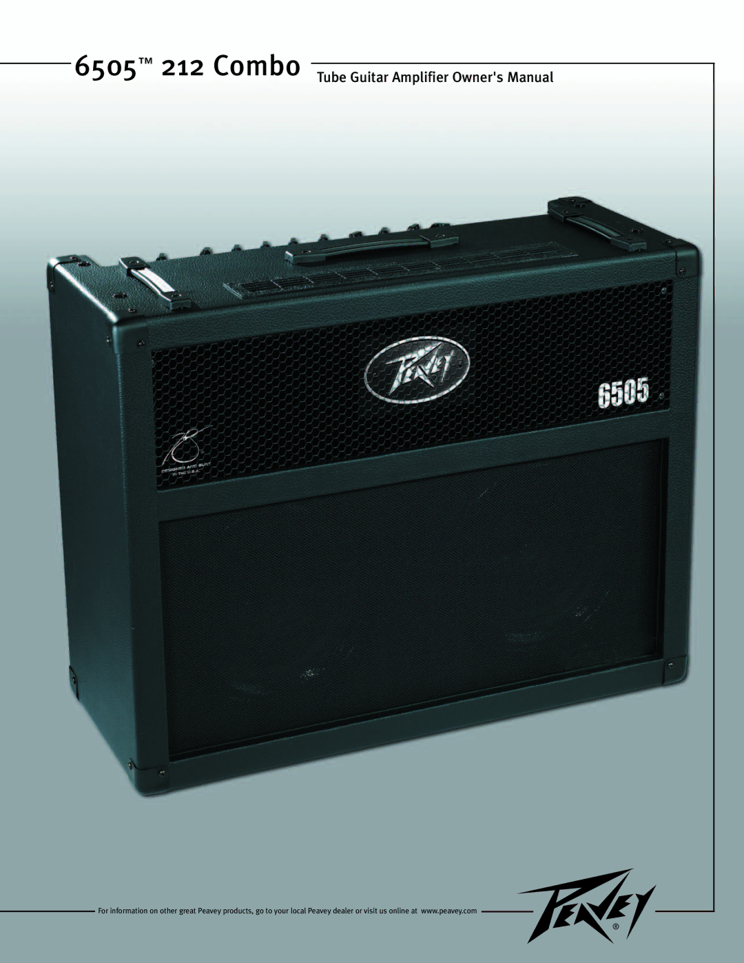 Peavey 6505 212 Combo owner manual 