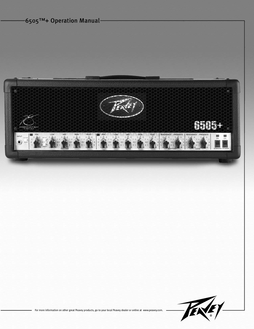 Peavey 6505TM+ operation manual 