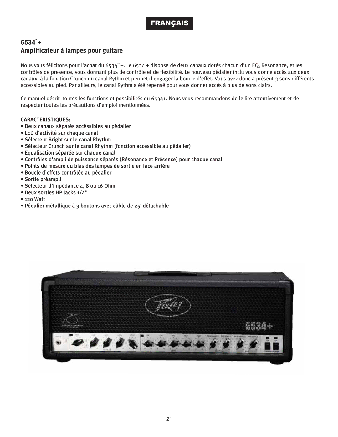 Peavey manual 6534Š+ NQMJGJDBUFVShMBNQFTQPVSHVJUBSF, …4PSUJFQSnBNQMJ 