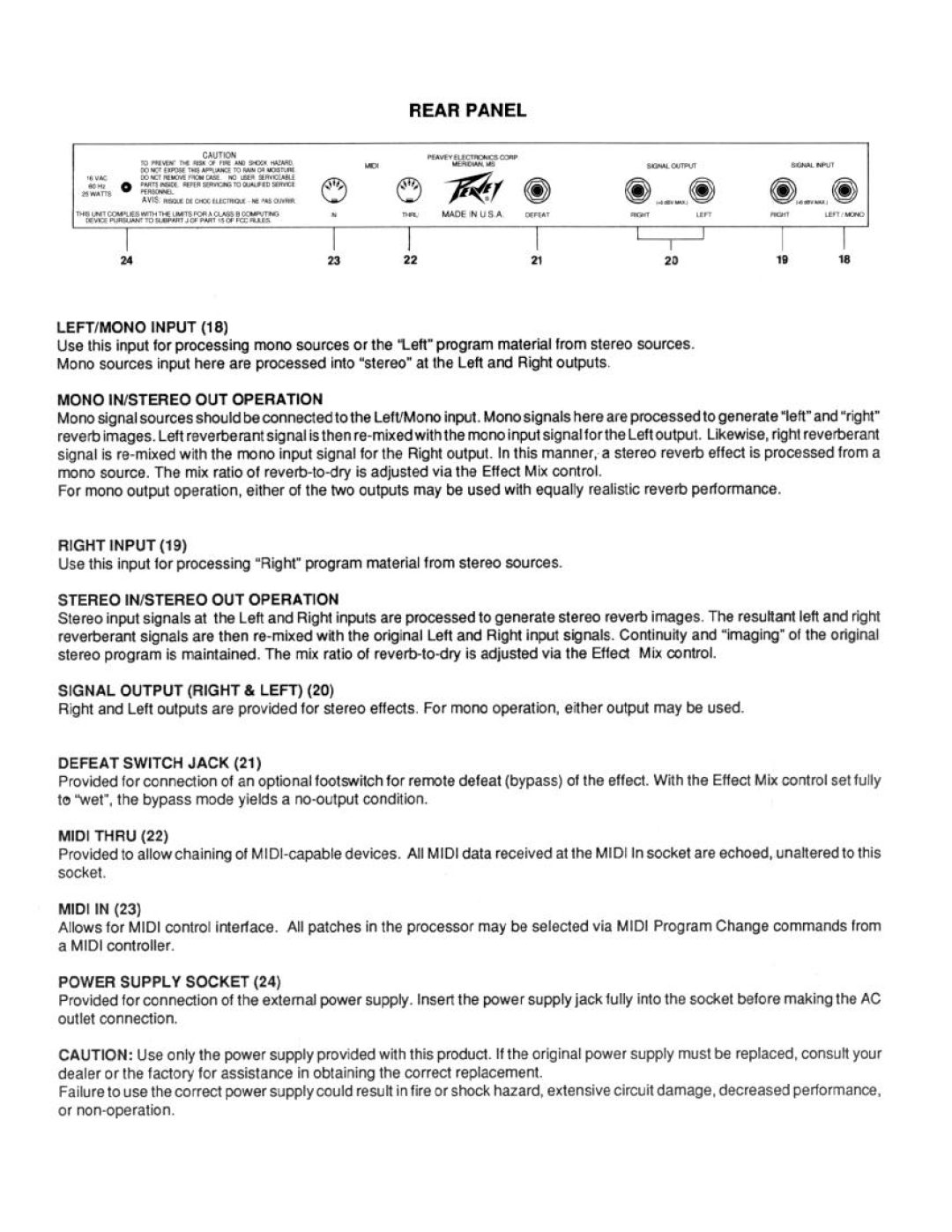 Peavey AddVerb manual 