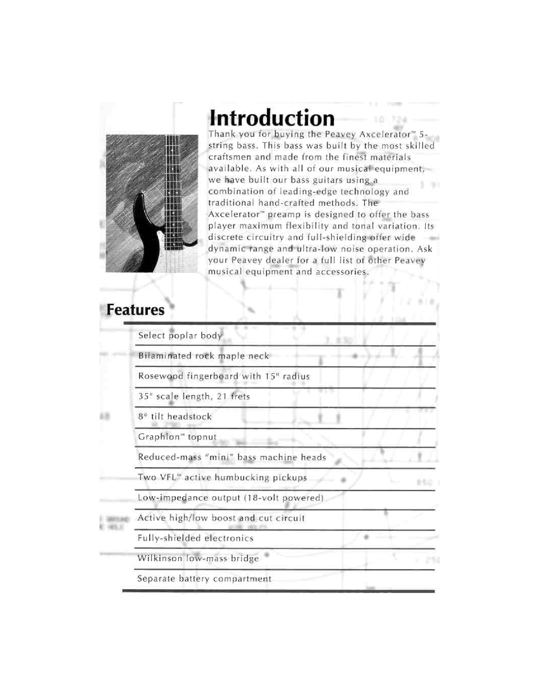 Peavey Axcelerator 5 manual 