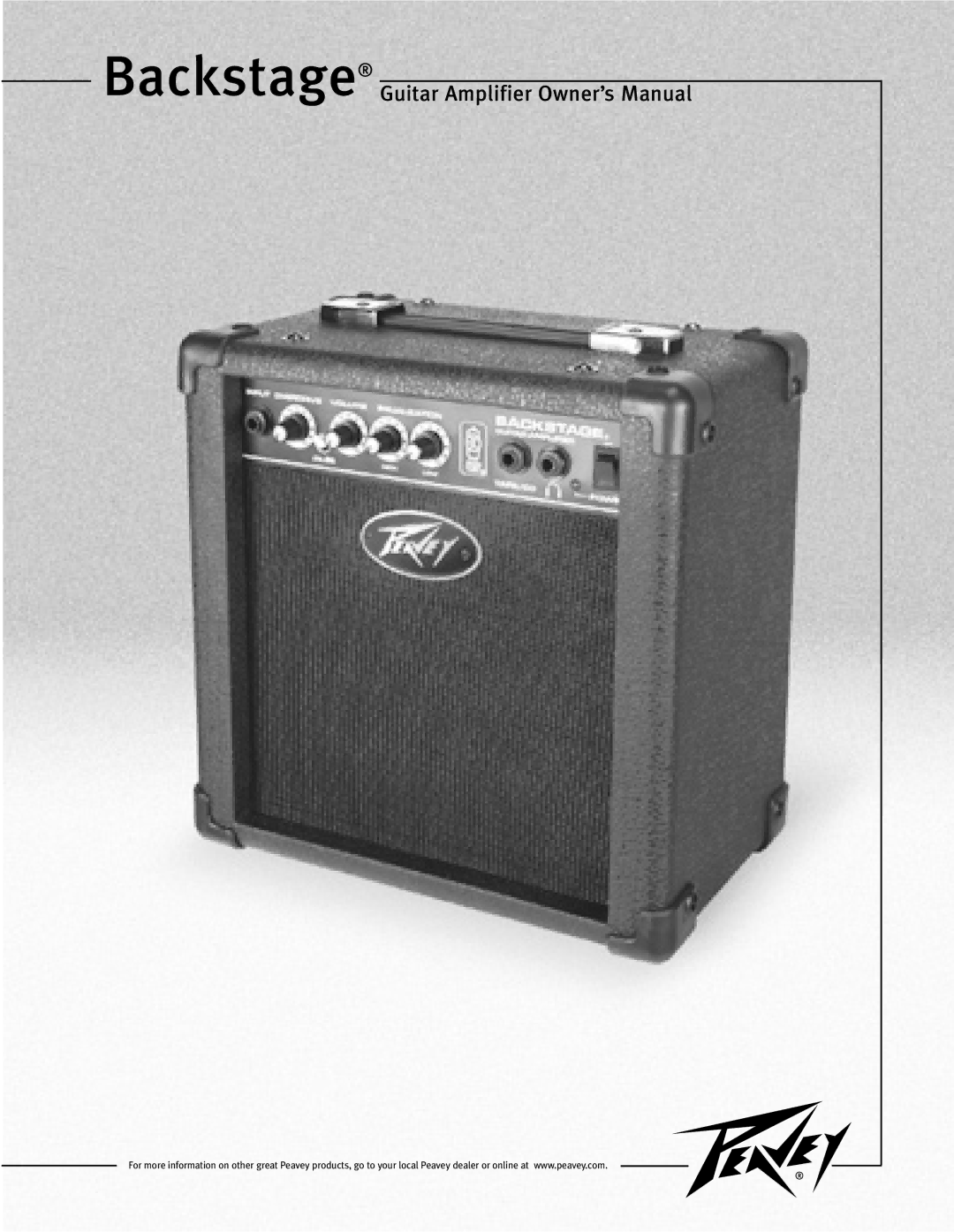 Peavey backstage owner manual 