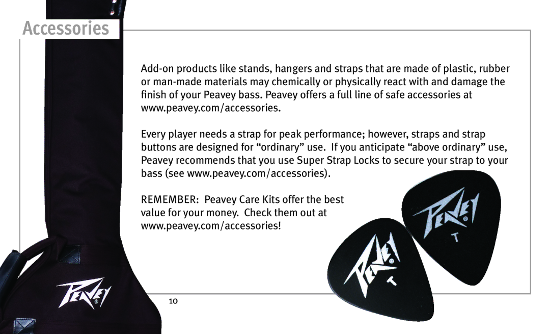 Peavey Bass owner manual Accessories 