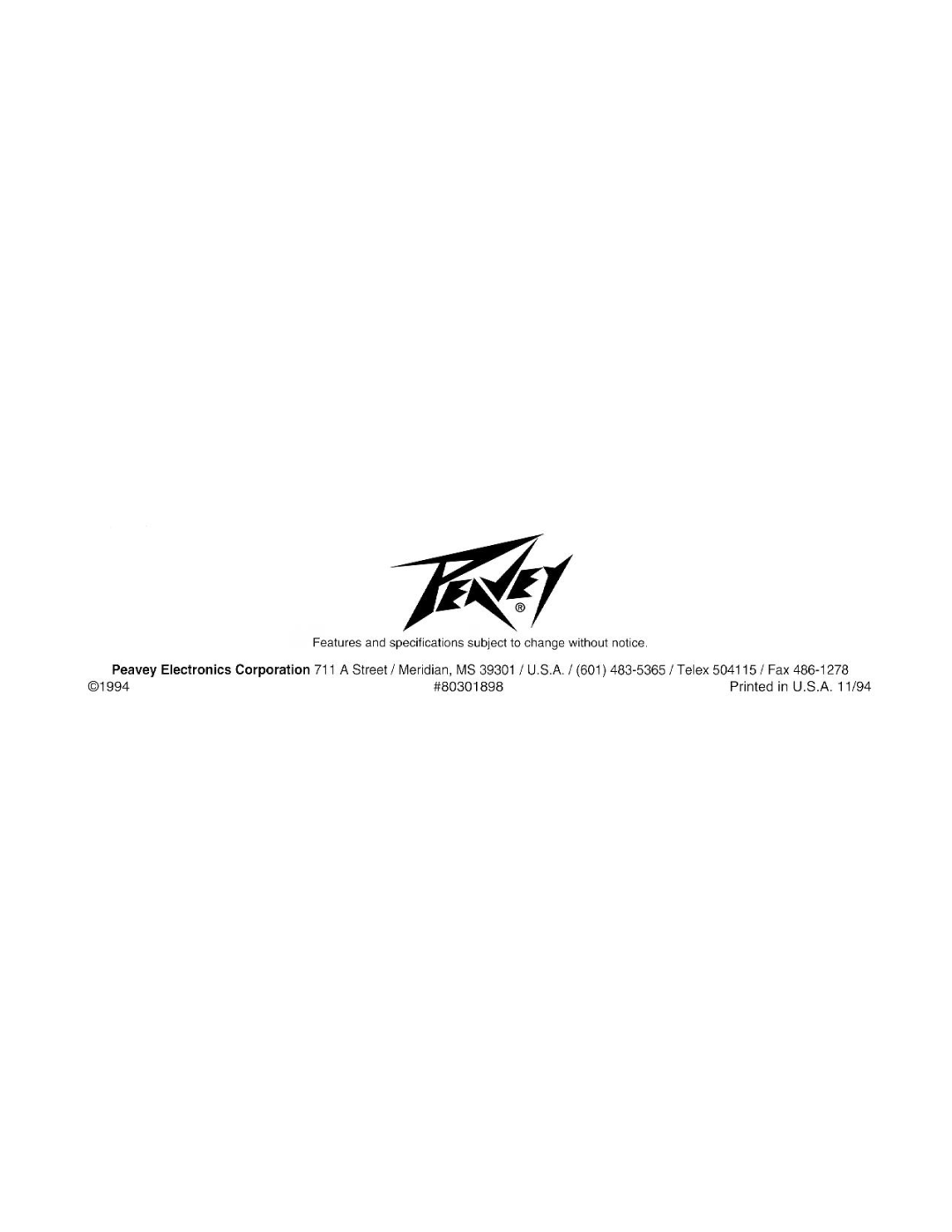 Peavey Blazer 158 manual 