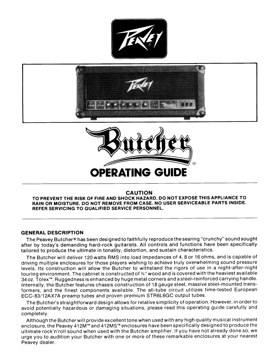 Peavey Butcher manual 