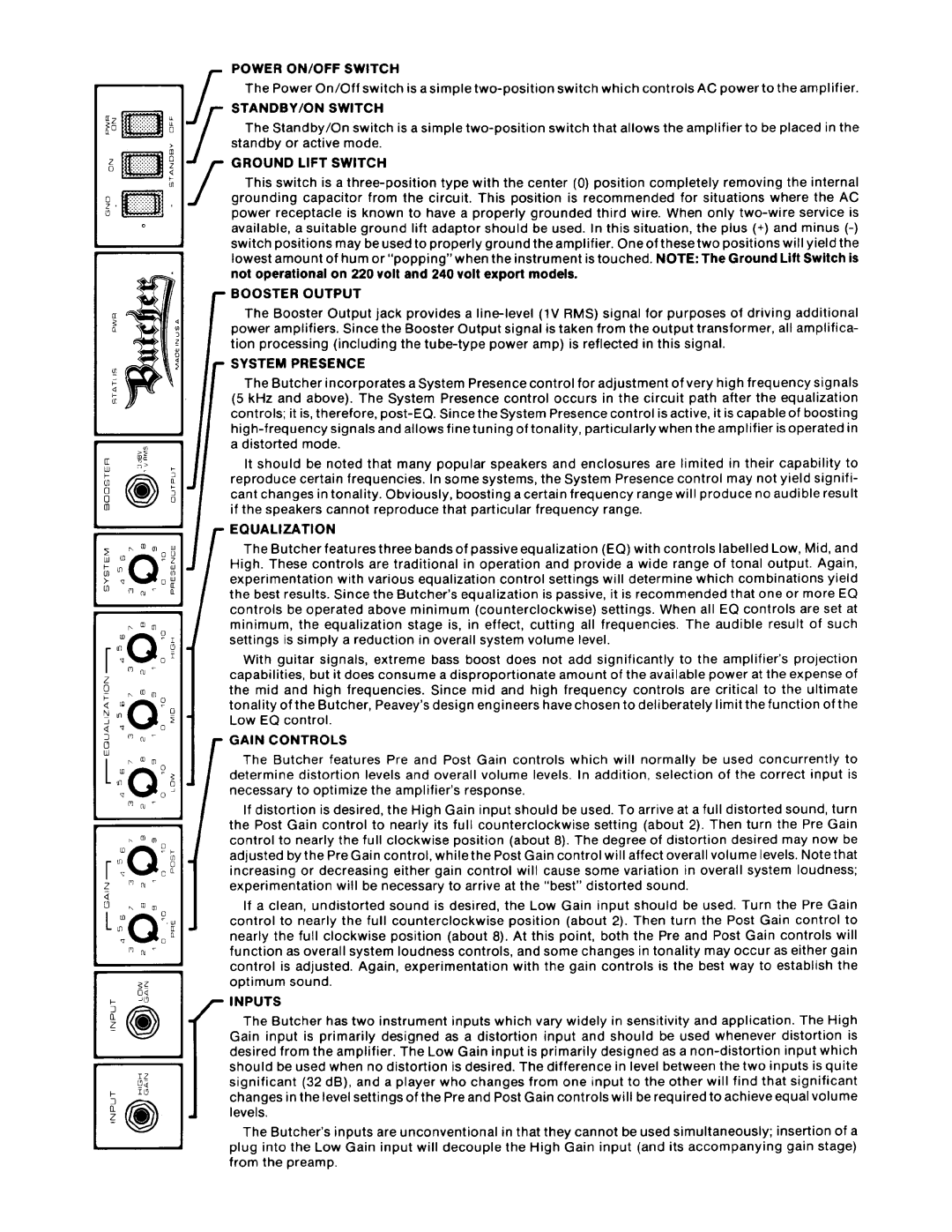 Peavey Butcher manual 