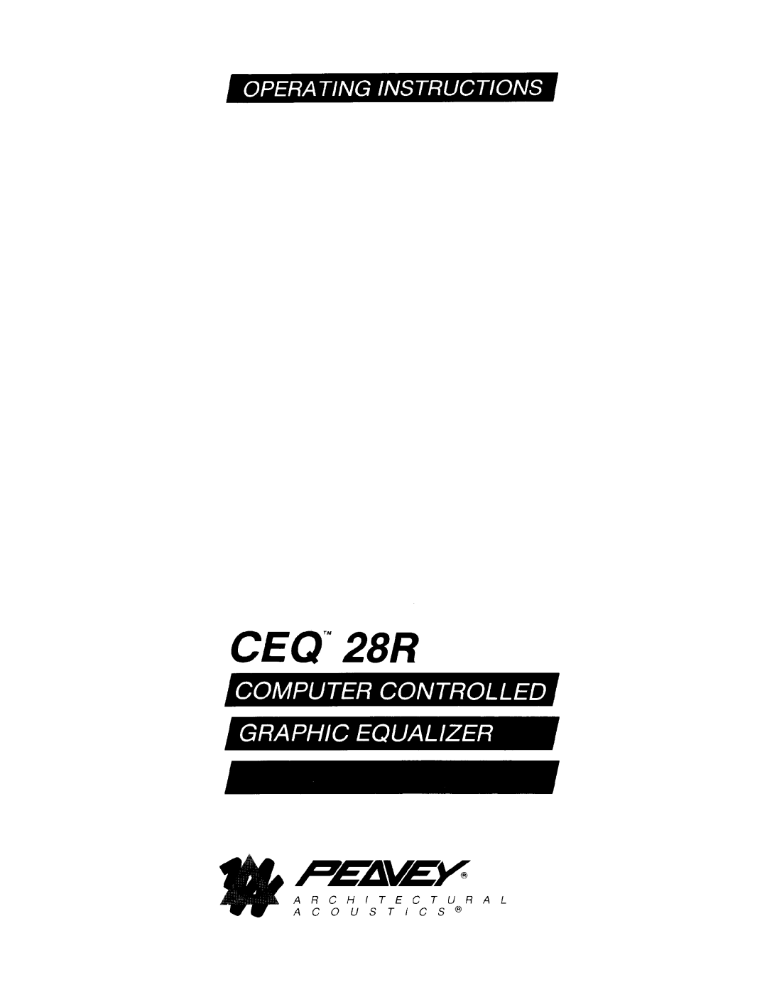 Peavey CEQ 28R manual 