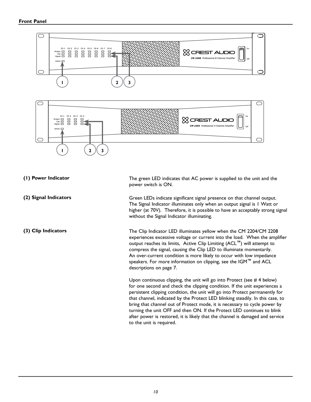 Peavey CM2204, CM2208 owner manual 