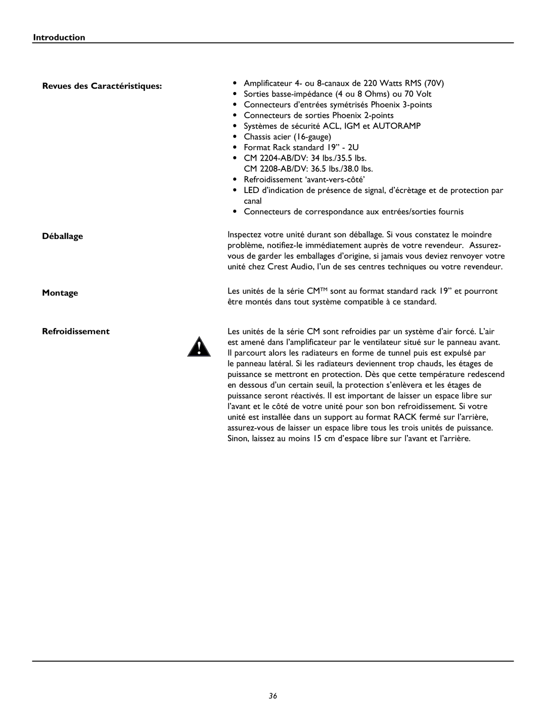 Peavey CM2204, CM2208 owner manual 