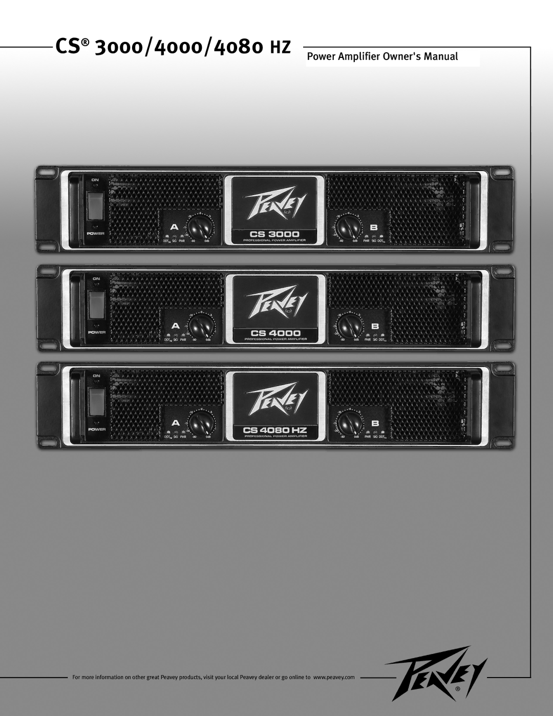 Peavey CS 4080, CS 4000 owner manual 