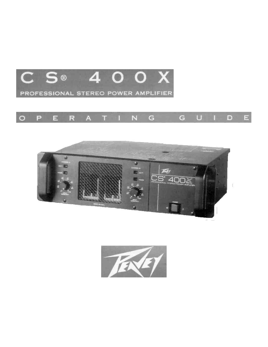 Peavey CS 400x manual 