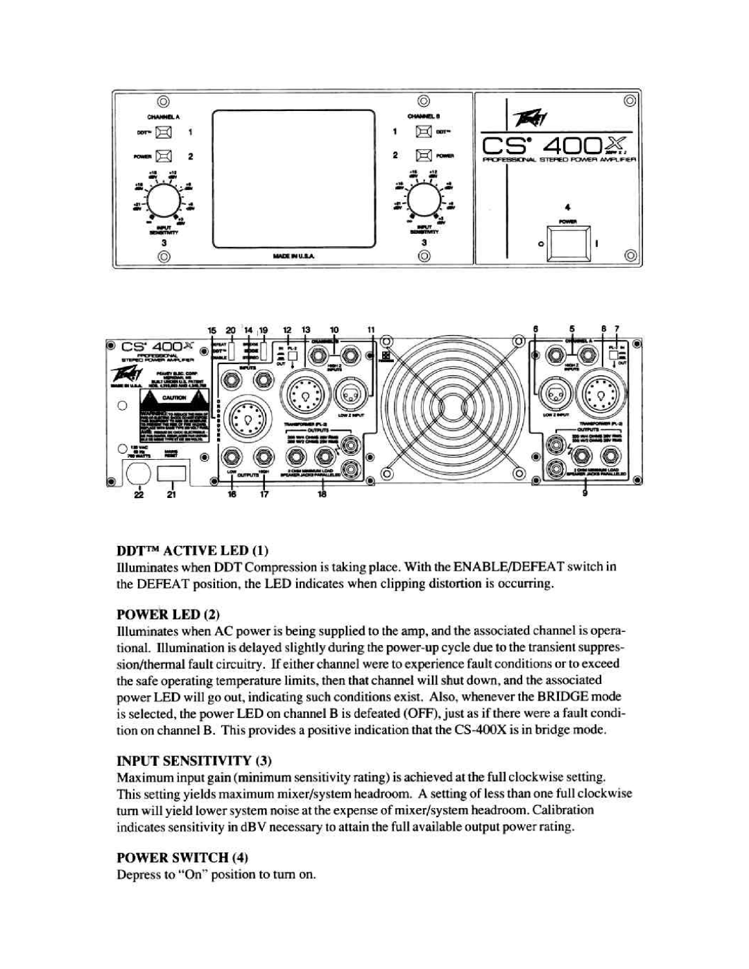 Peavey CS 400x manual 