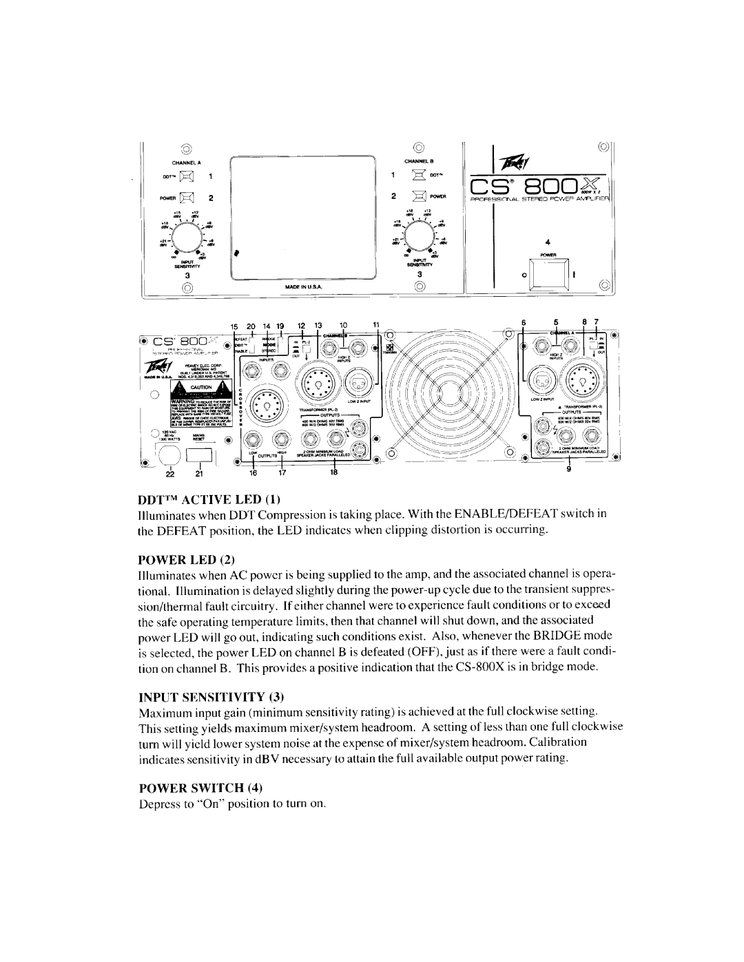 Peavey CS 800X manual 
