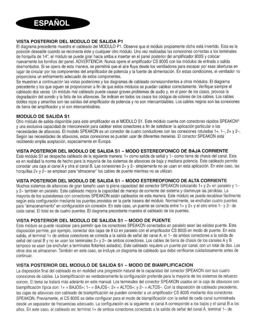 Peavey CS-S manual 