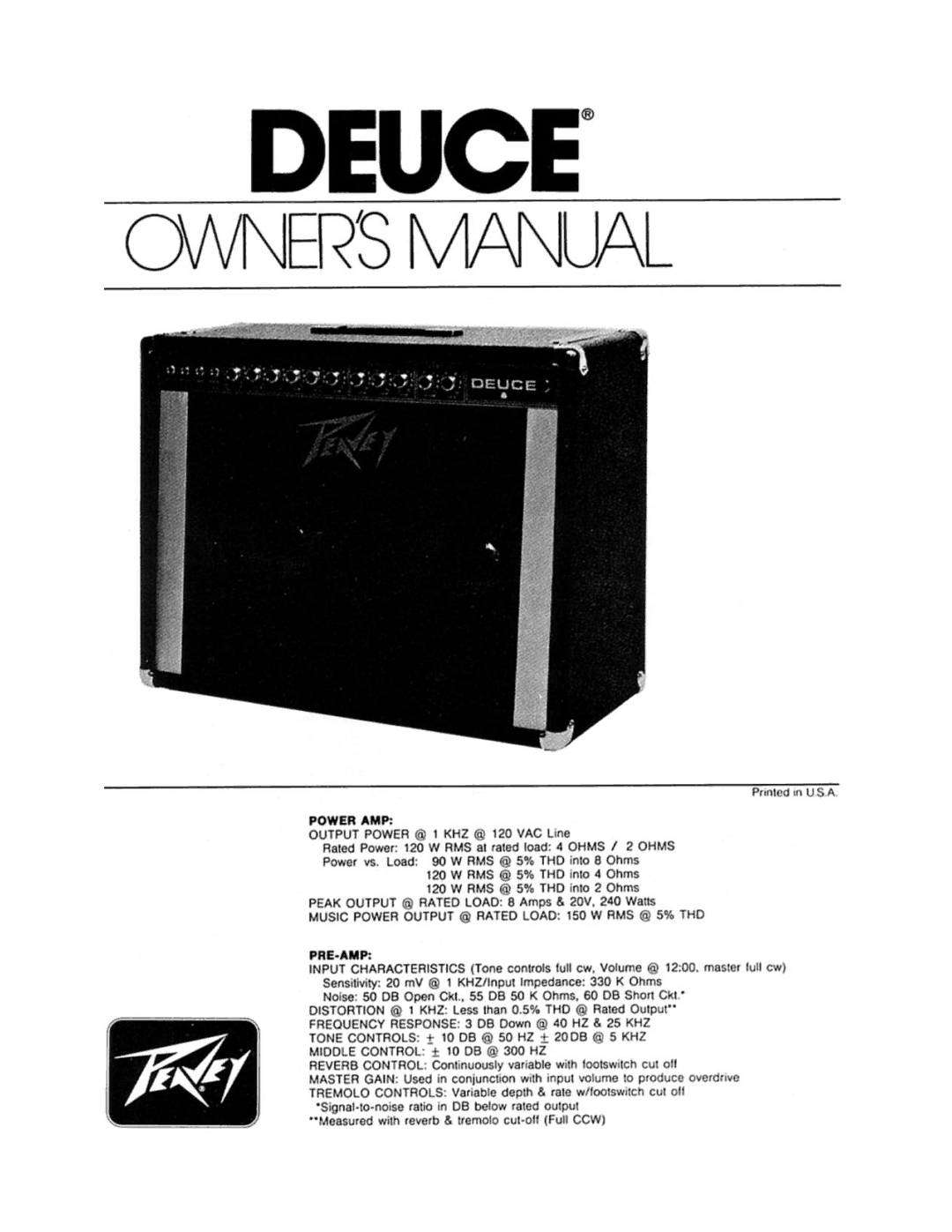 Peavey Deuce manual 