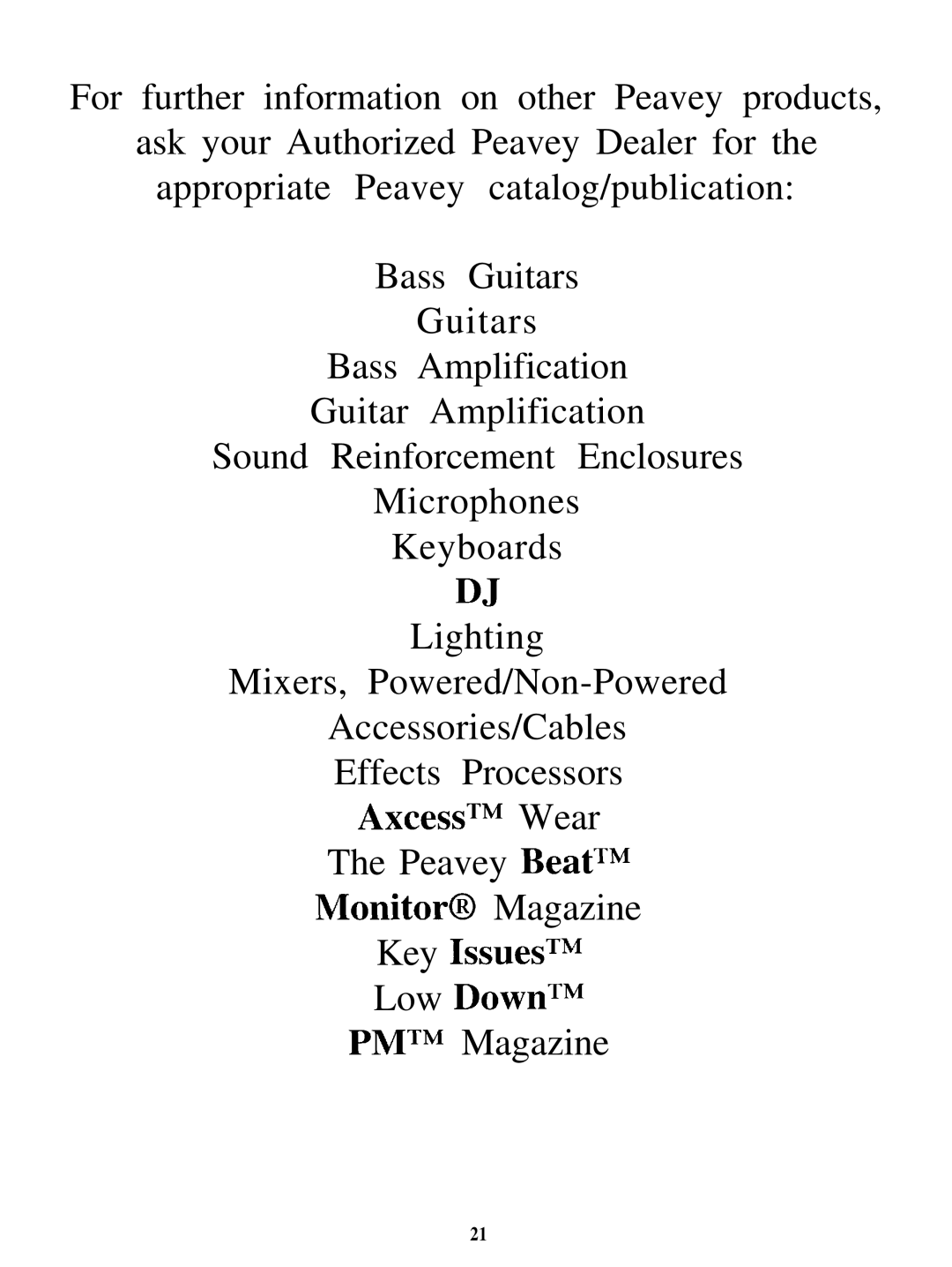 Peavey Duel 212 manual 