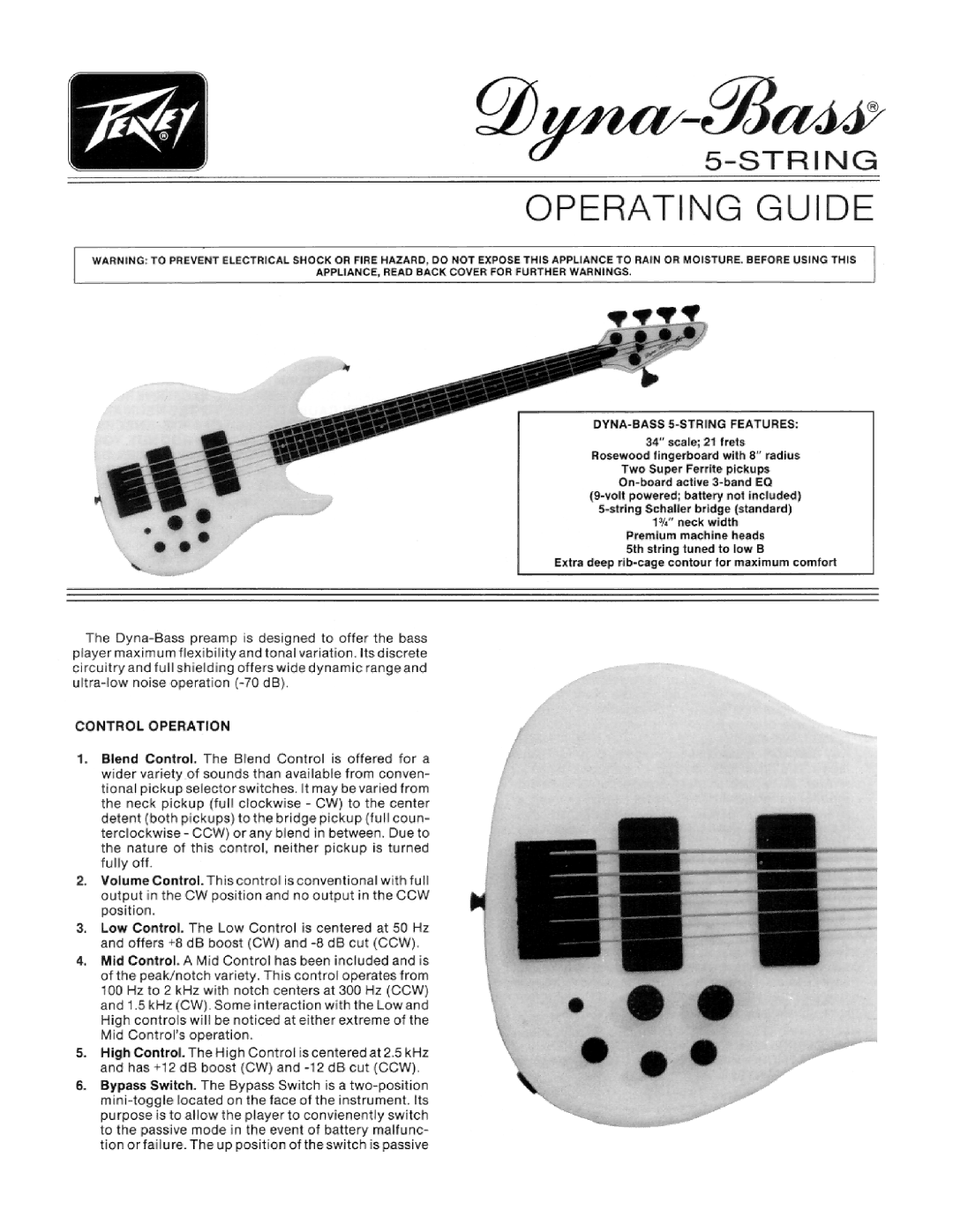 Peavey Dyna-Bass manual 