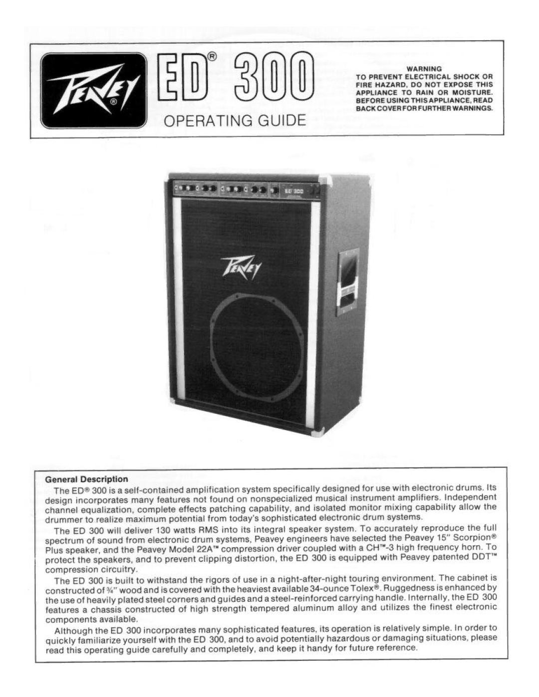 Peavey ED-300 manual 