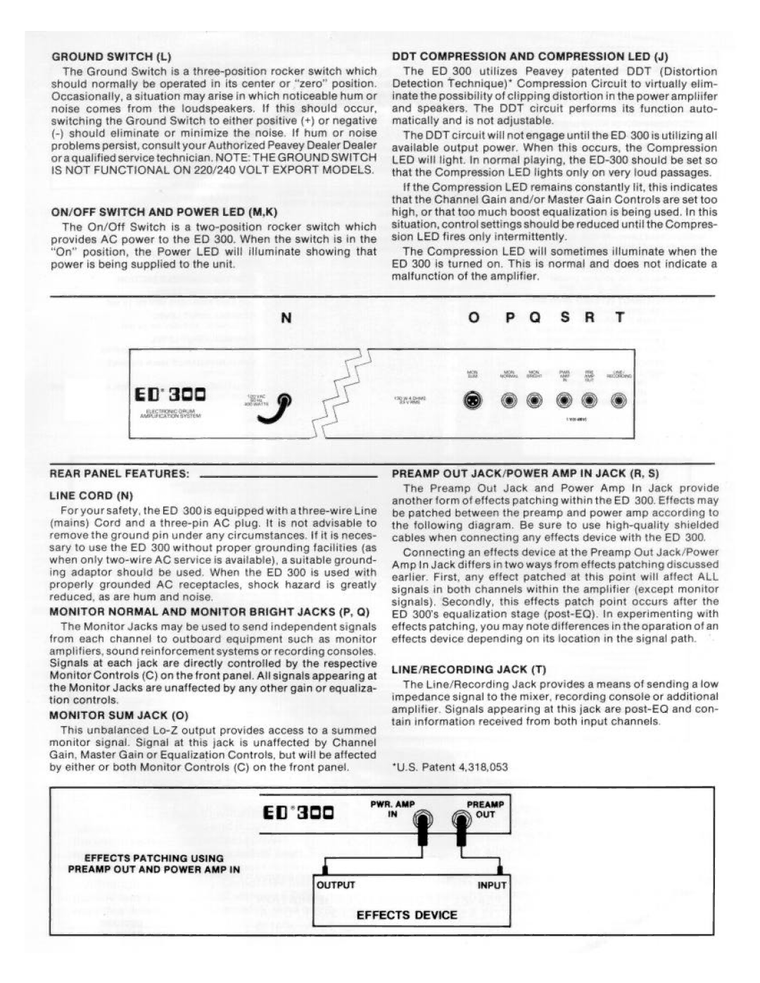 Peavey ED-300 manual 