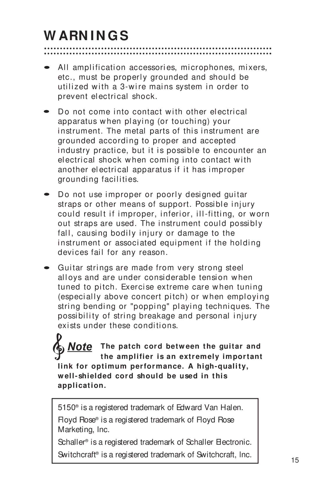 Peavey Electronics manual 