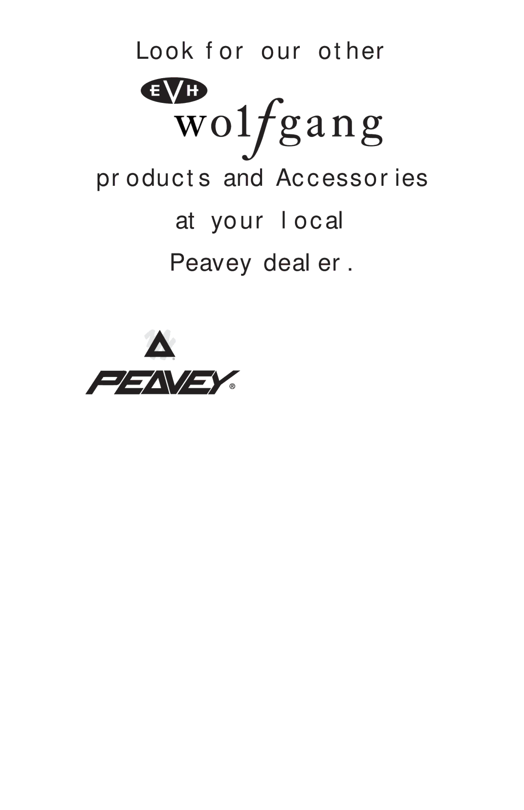 Peavey Electronics manual 