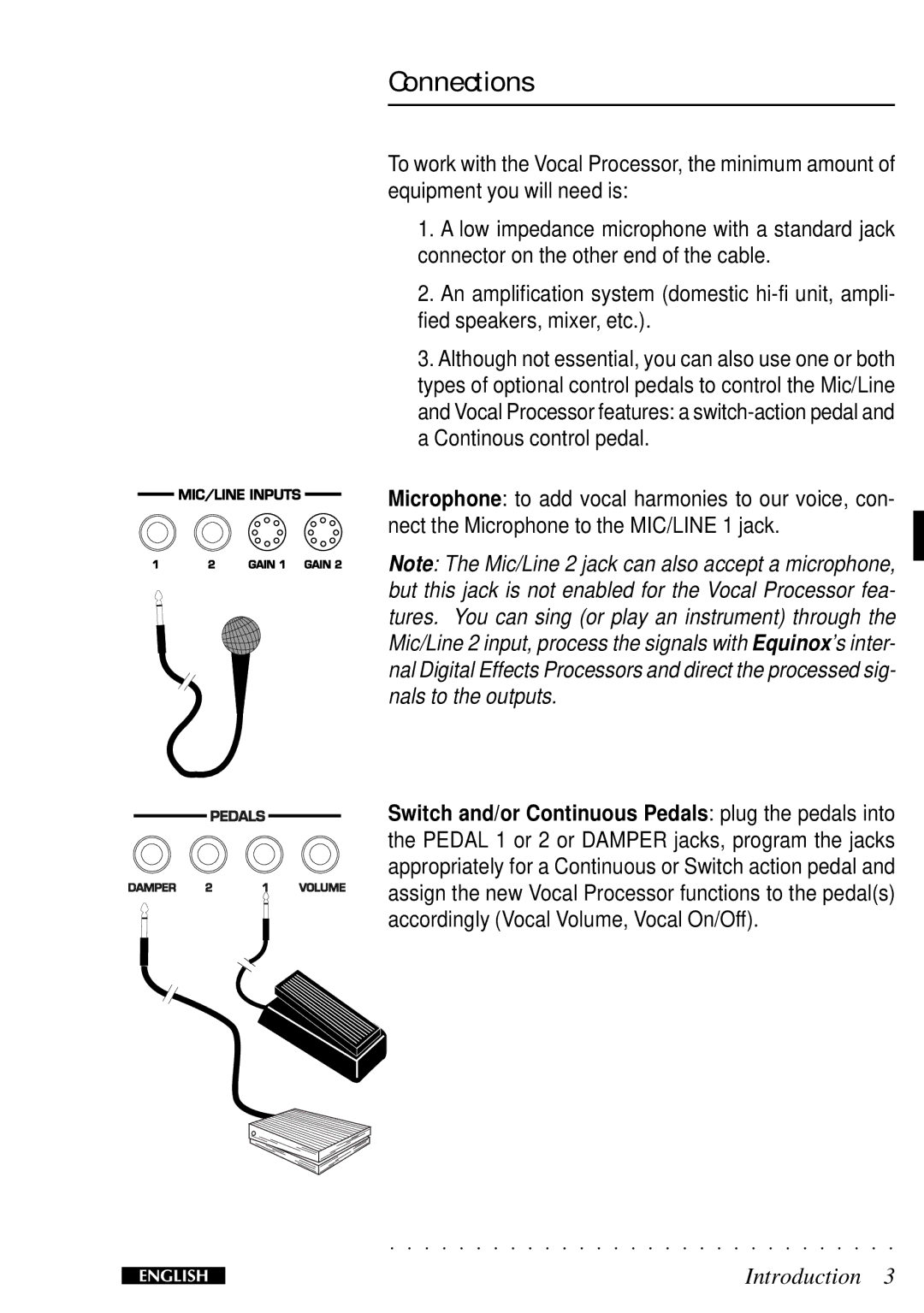 Peavey Equinox operating instructions Connections 