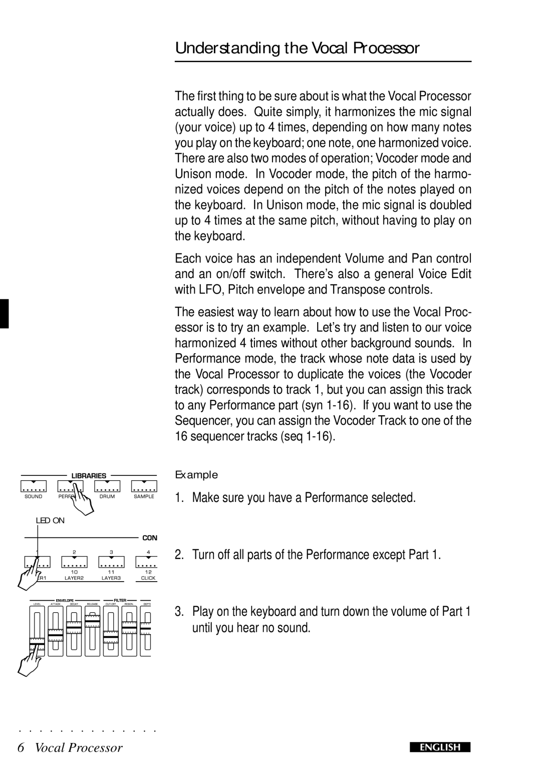 Peavey Equinox operating instructions Understanding the Vocal Processor, Example 