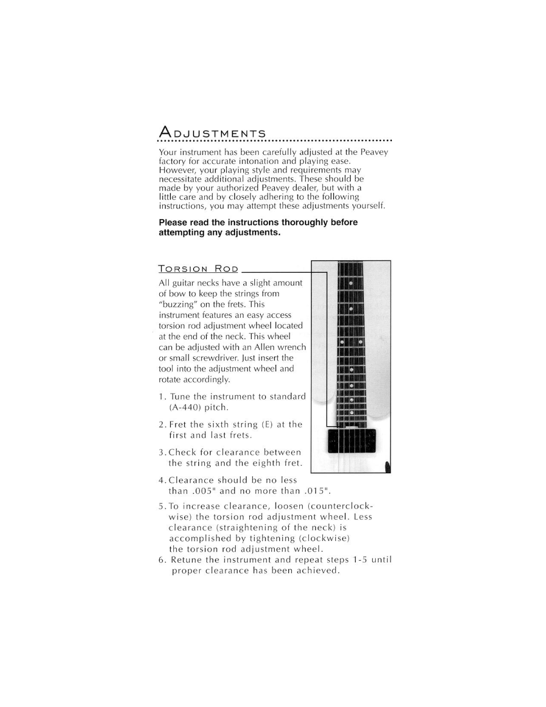 Peavey Firenza AX manual 