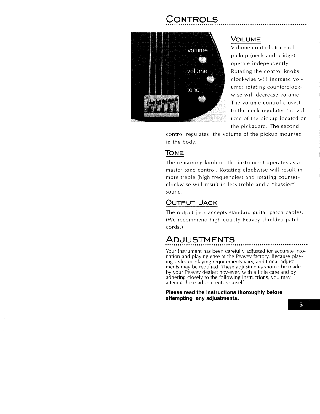 Peavey Foundation 5 manual 