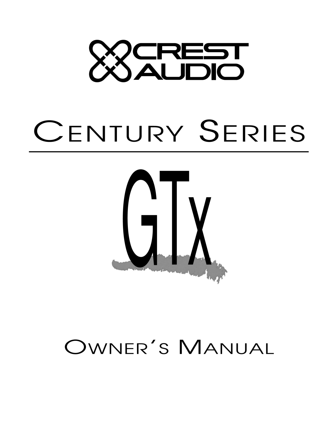 Peavey GTX owner manual GTx 