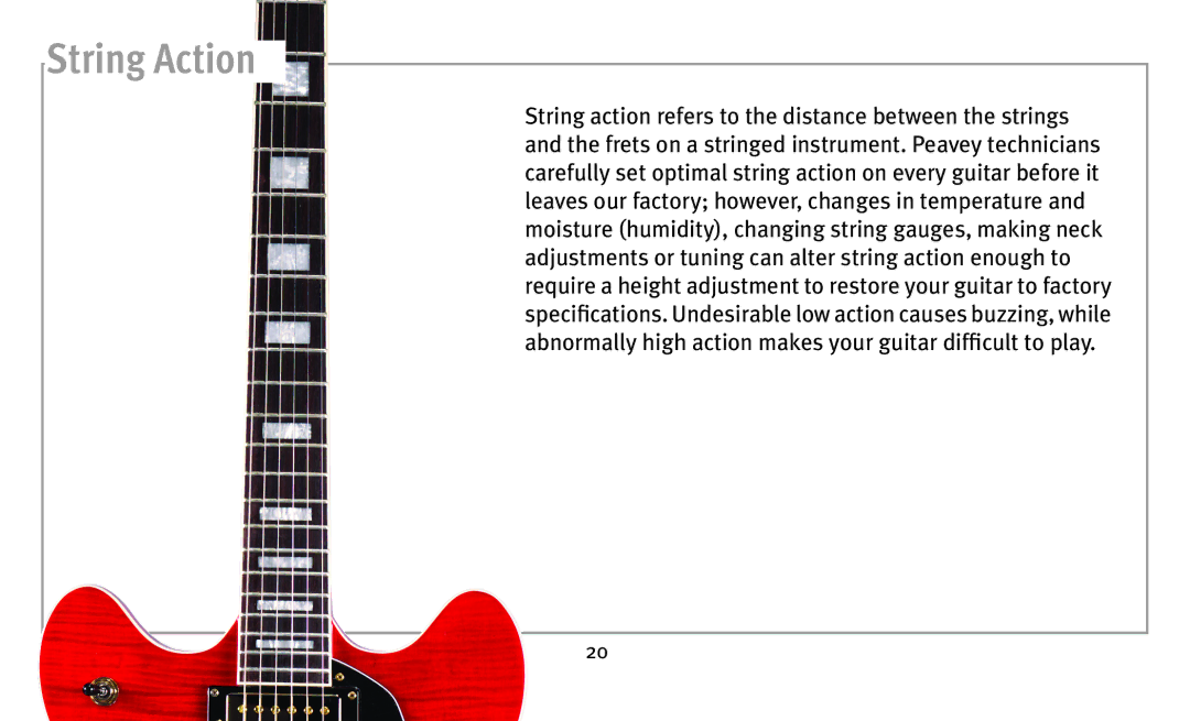 Peavey humbucker model owner manual String Action 