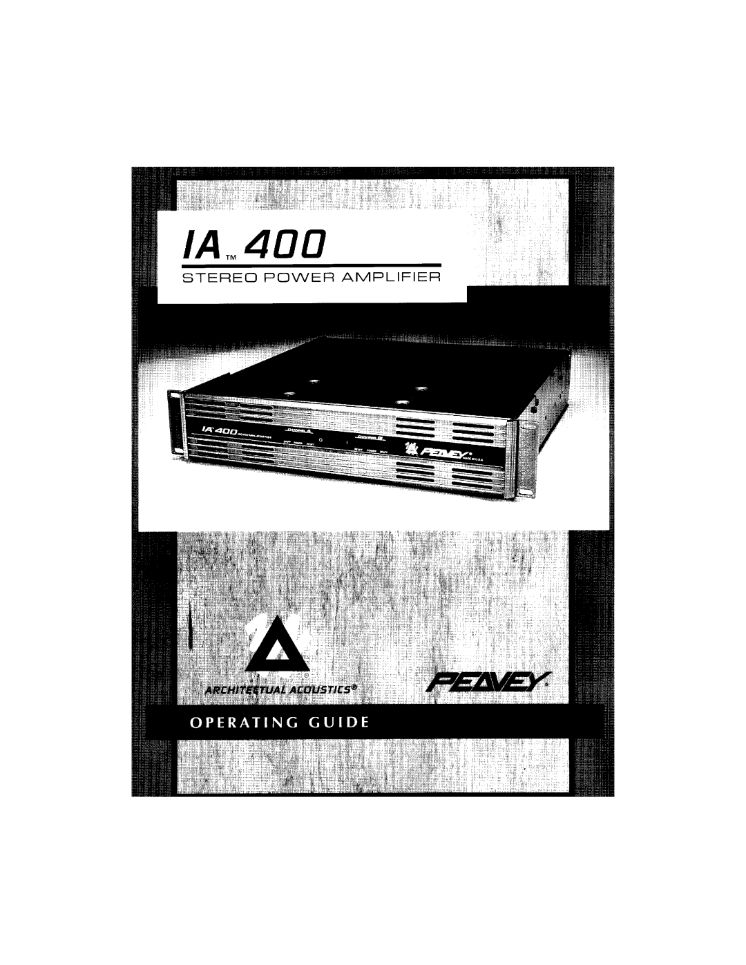Peavey IA 400 manual 