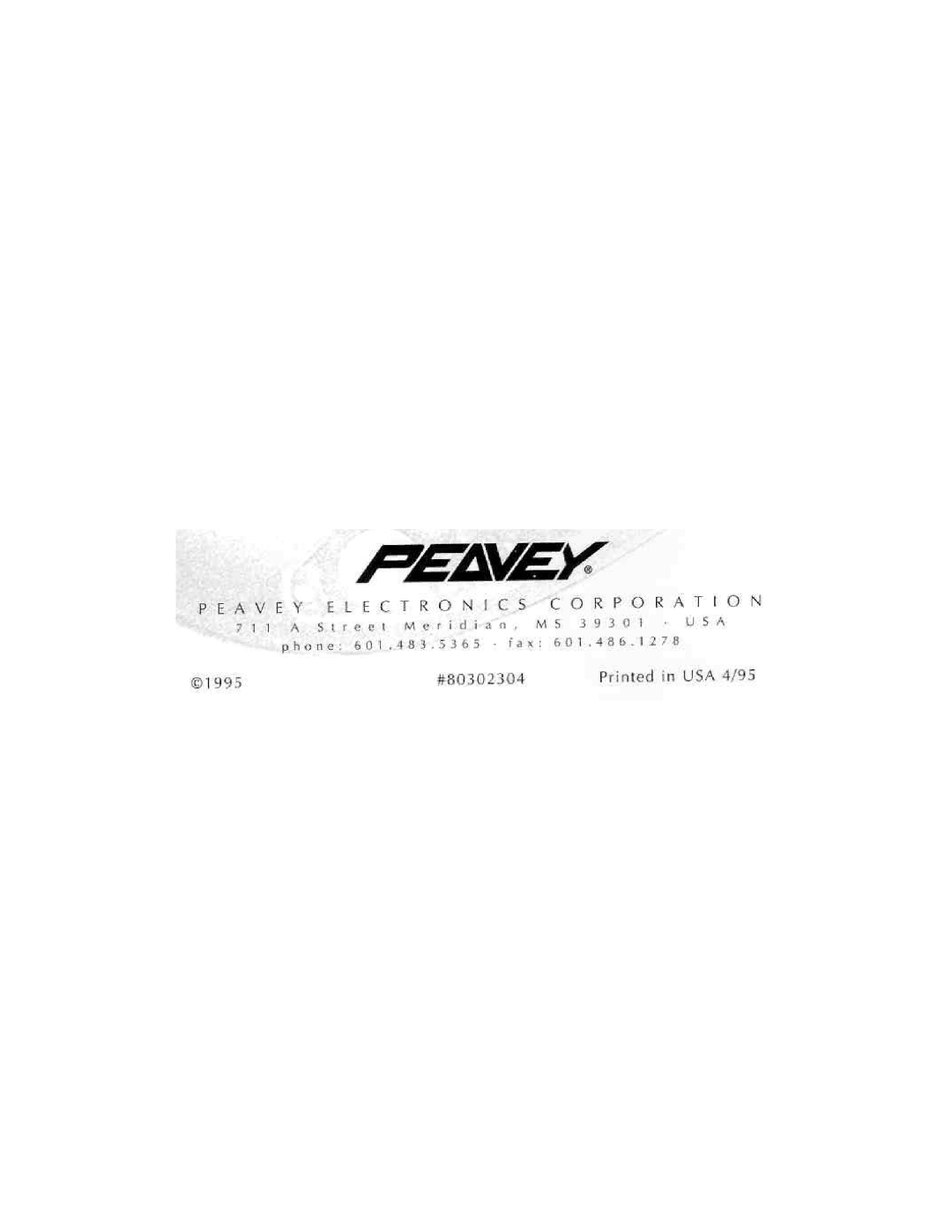 Peavey Impact Firenza AX manual 