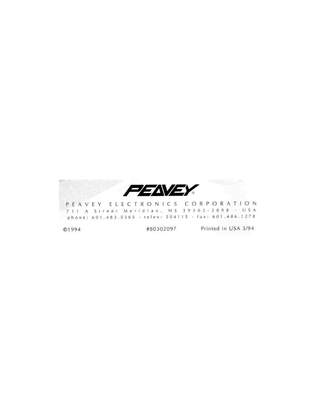 Peavey Impact Torino I, II manual 