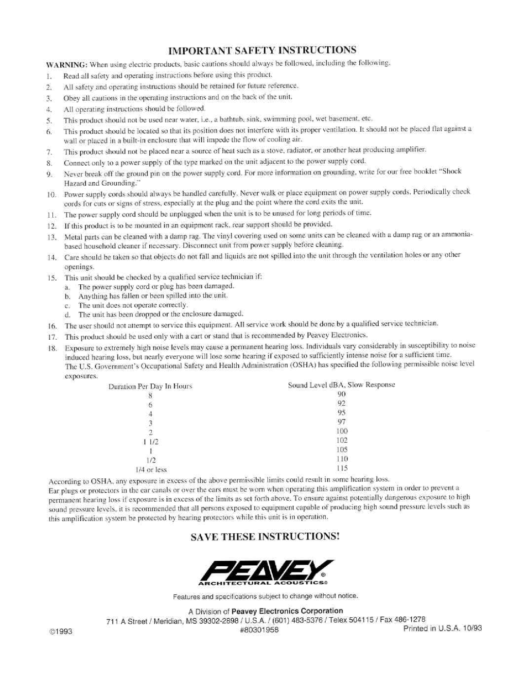 Peavey IP Series manual 