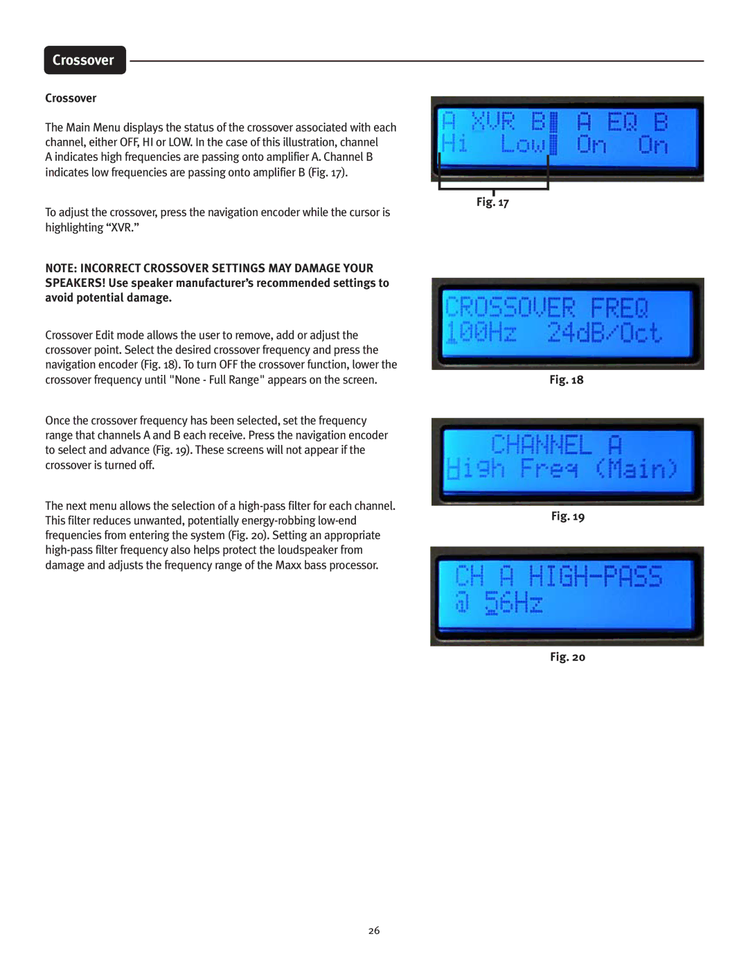 Peavey IPR 4500, IPR 3000, IPR 6000, IPR 1600 manual Crossover 