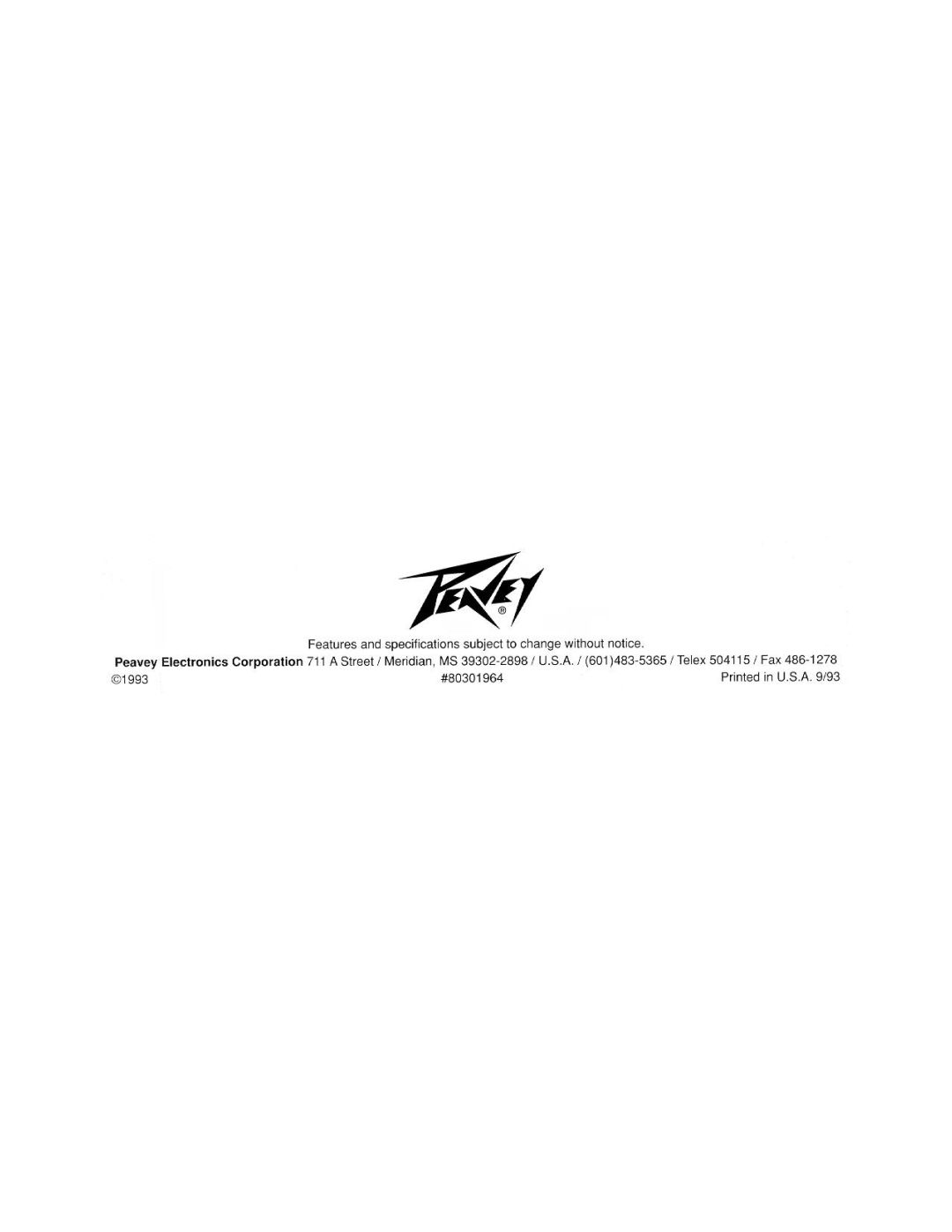 Peavey JD 30-T manual 