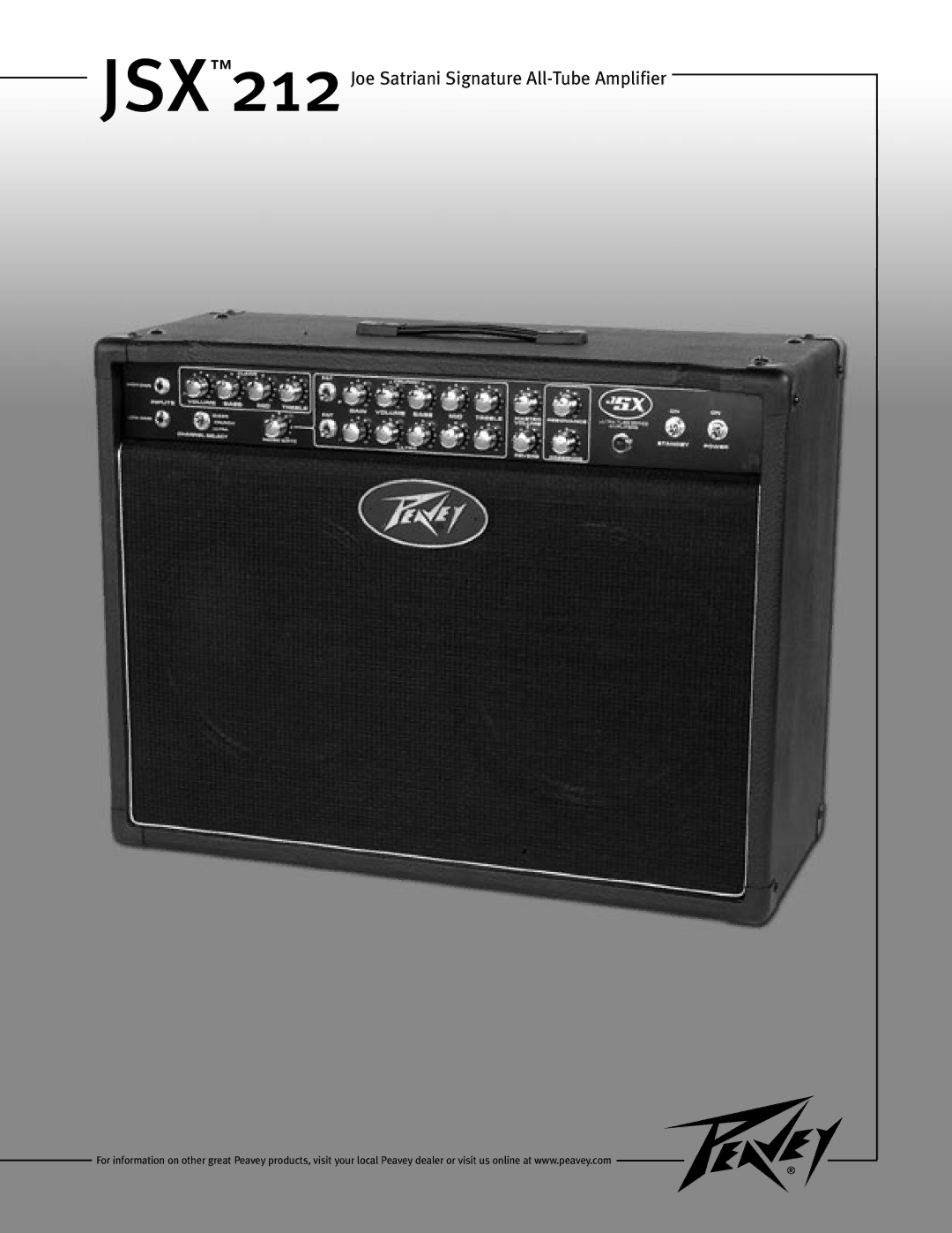 Peavey manual JSX 212Joe Satriani Signature All-Tube Amplifier 