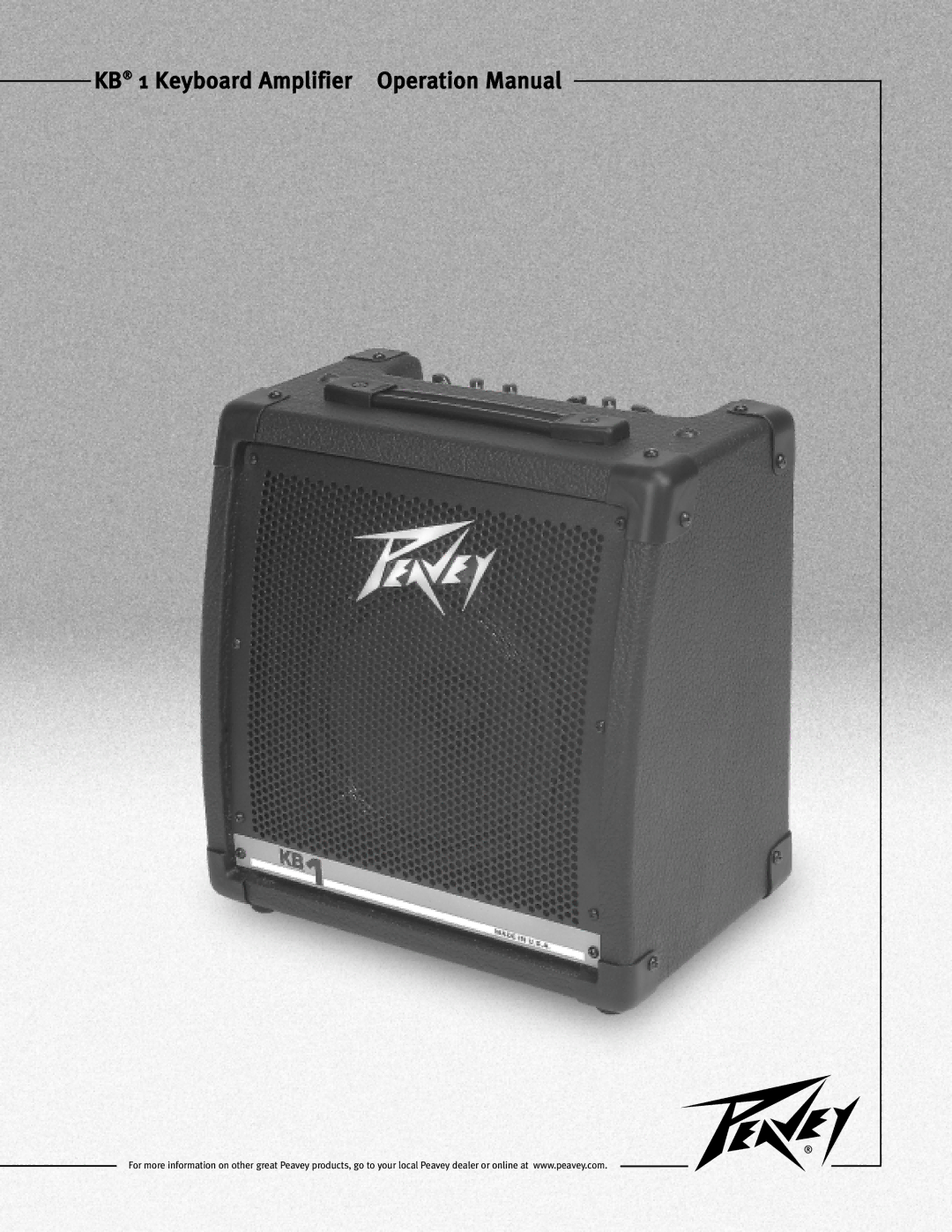 Peavey 0280305057, KB 1 manual 