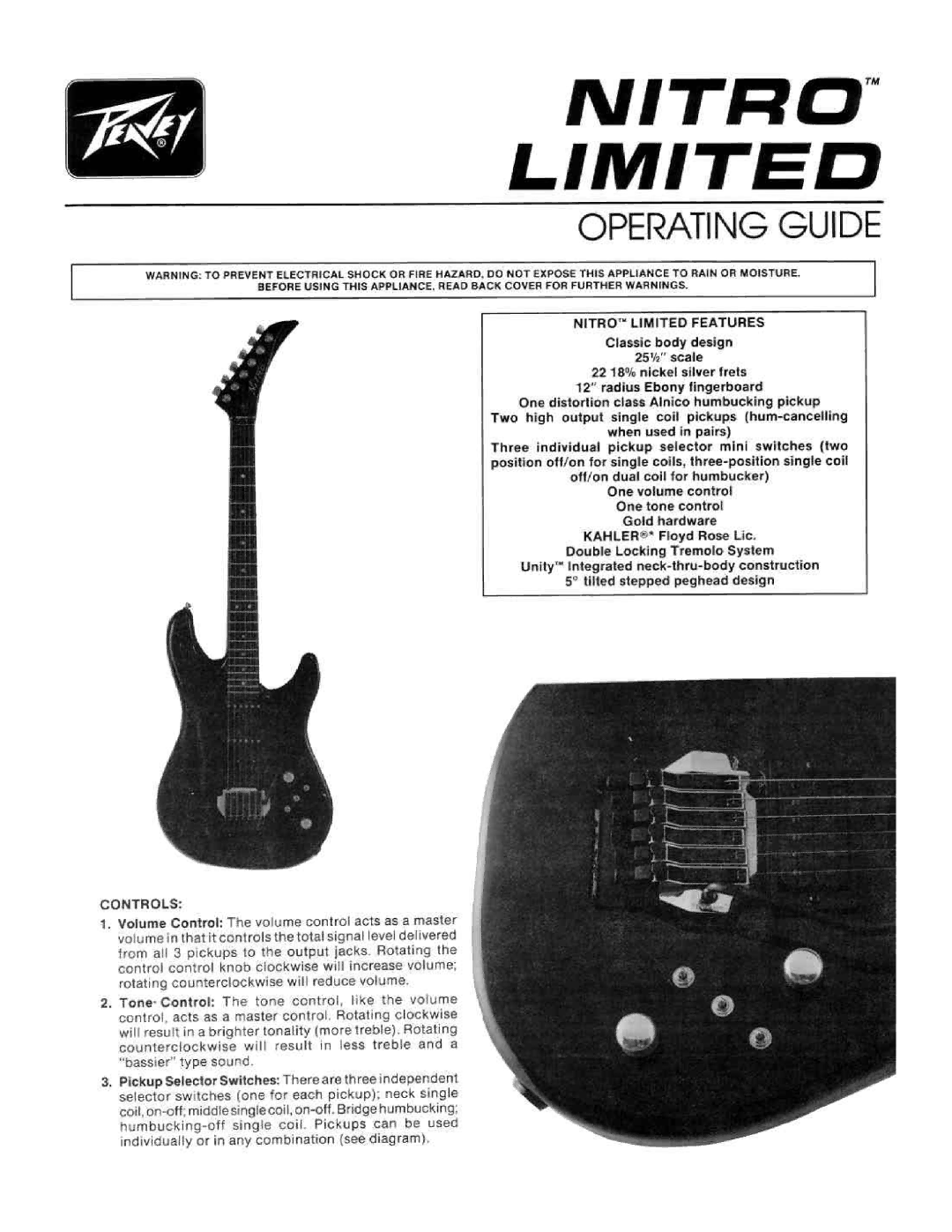 Peavey Limited manual 