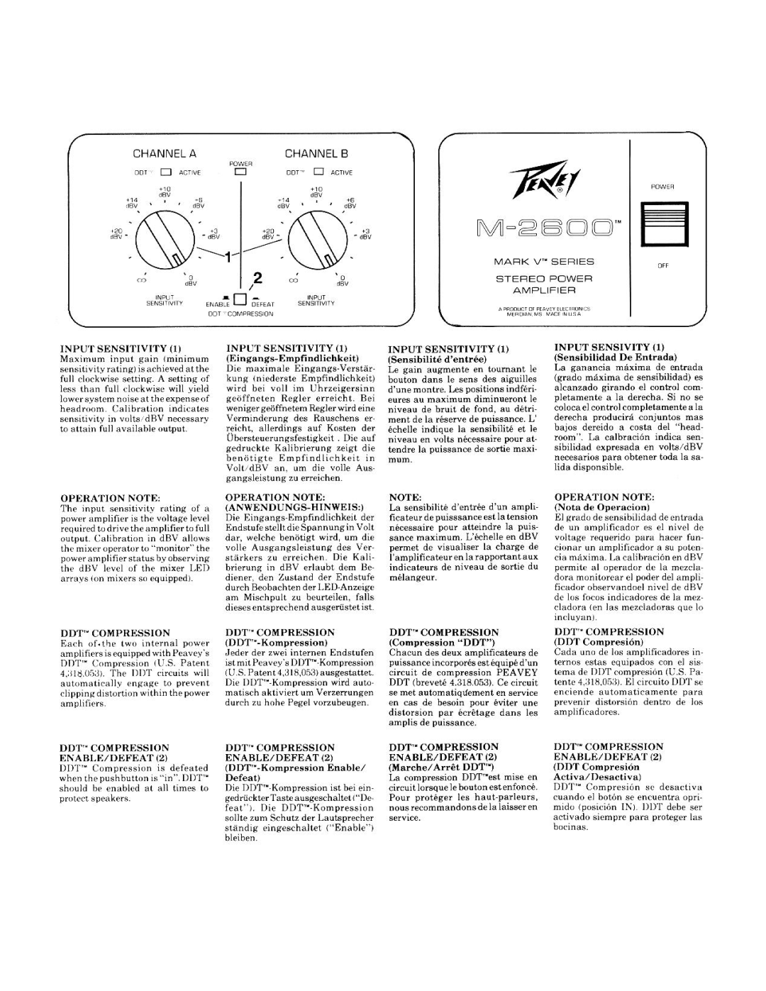 Peavey M-2600 manual 